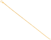 Złota bransoletka łańcuszkowa o splocie pancerka cienka