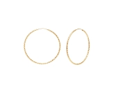 Kolczyki srebrne pozłacane koła z fakturą odbijającą światło