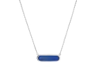 naszyjnik srebrny tytanowy granatowy