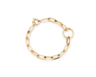 Bransoletka złota segmentowa splot ankier z dużymi ogniwami i kółkiem