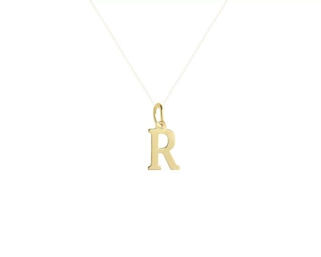 Zawieszka złota litera R