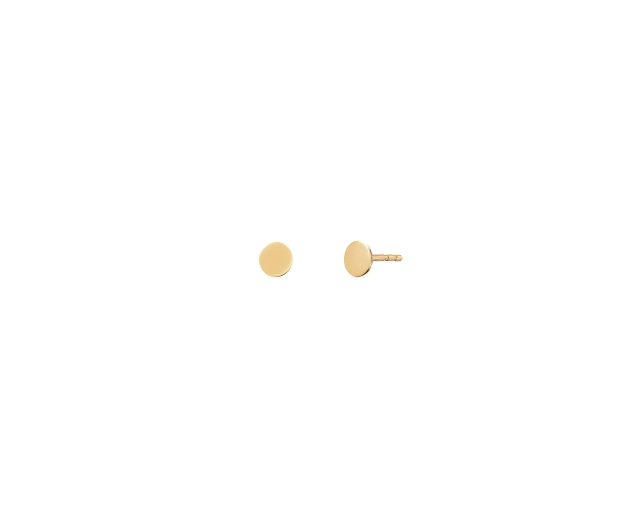 Kolczyki złote punktowe okrągłe płaskie