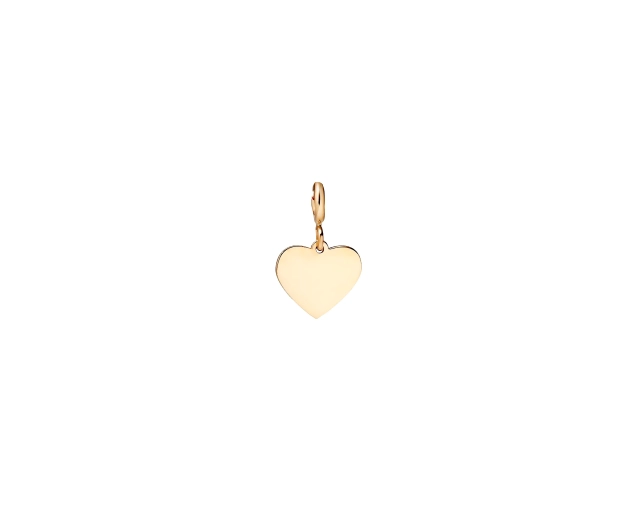 Zawieszka złota charms w kształcie serca