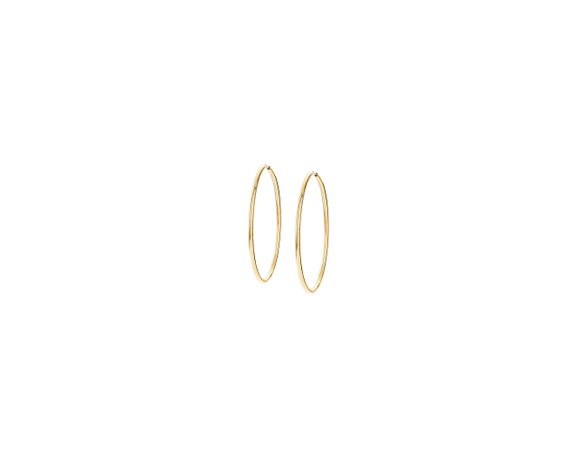 Kolczyki złote koła klasyczne z zapięciem flexy