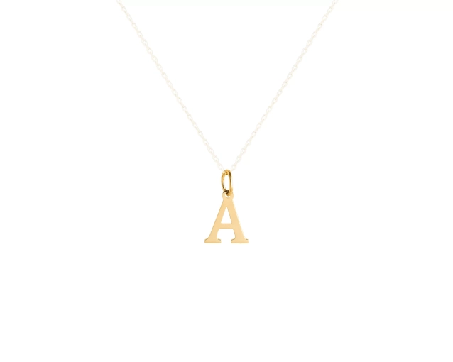 Zawieszka złota w kształcie litery A