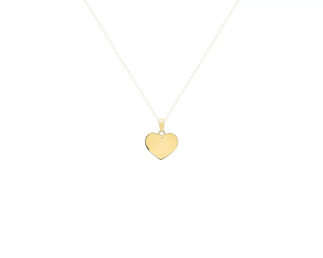 Zawieszka ze złota w kształcie małego serca z gładką powierzchnią