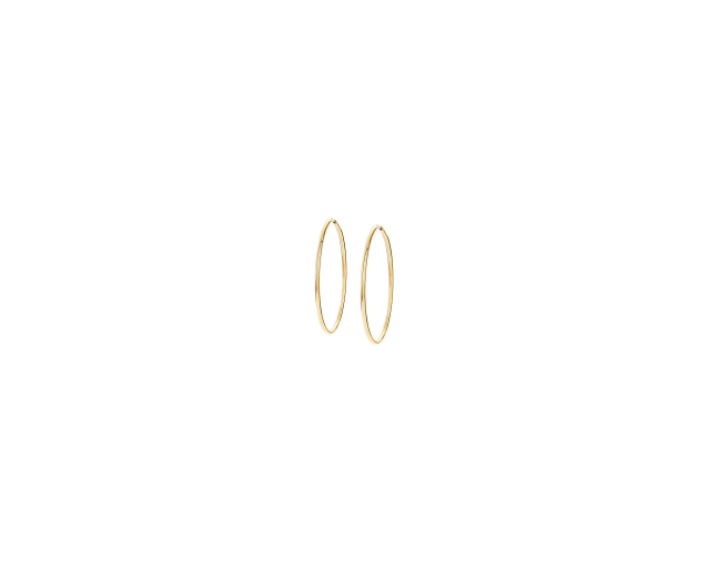 Kolczyki złote koła klasyczne z zapięciem flexy