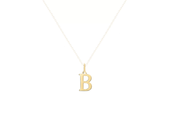 Zawieszka złota w kształcie litery B