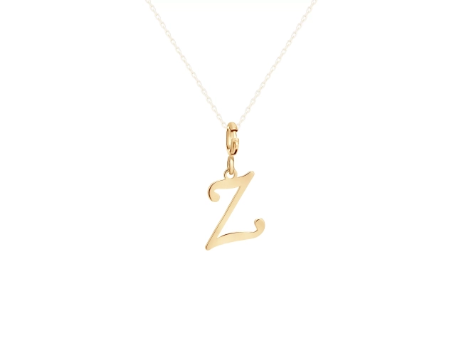 Zawieszka charms literka Z, złoto 585, idealna dla Zosi