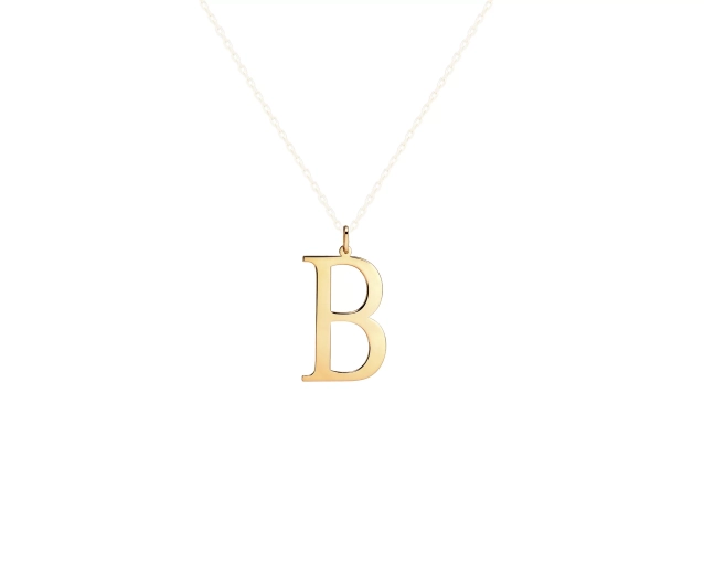 Zawieszka złota w kształcie litery B