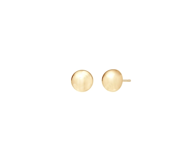 Kolczyki złote punktowe okrągłe wypukłe w kształcie kulki