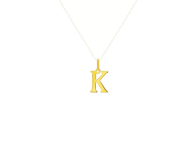 Zawieszka złota w kształcie litery K