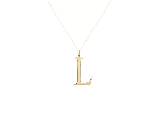 Zawieszka złota w kształcie litery L
