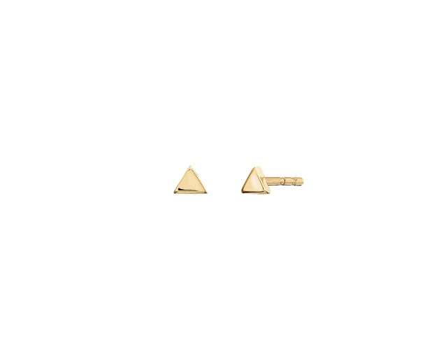 Kolczyki złote punktowe trójkąty