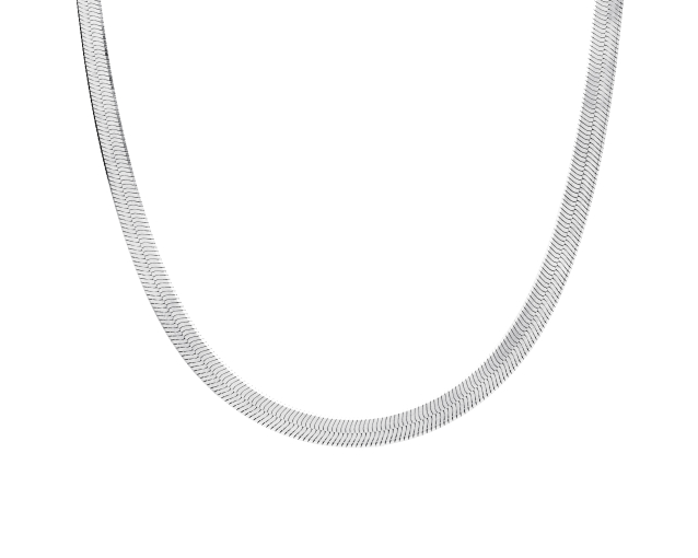 Naszyjnik srebrny elastyczna o gęstym splocie jodełkowym