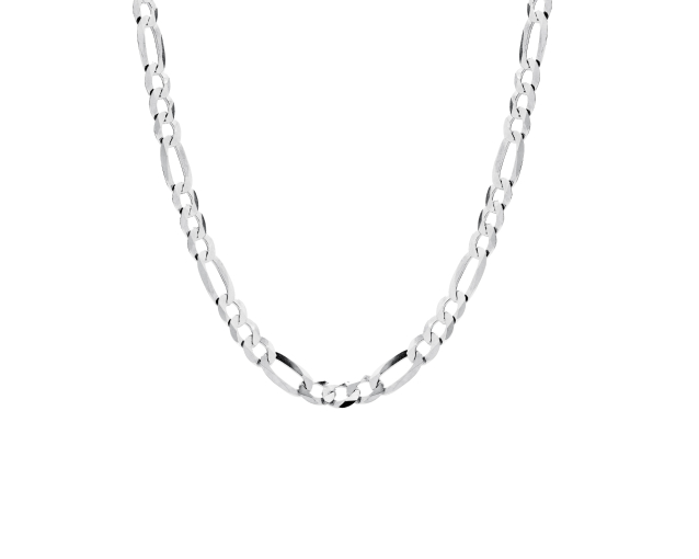 Klasyczny łańcuszek srebrny na szyję splot figaro