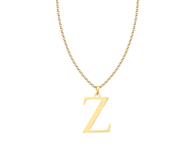 Naszyjnik złoty z wisiorkiem w kształcie małej litery Z