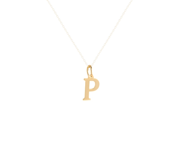 Zawieszka złota litera P