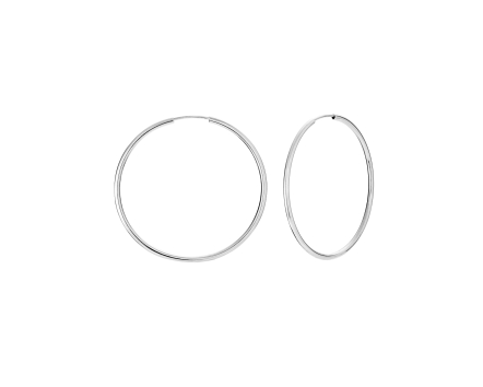 Kolczyki koła srebrne średnie z chowanym sztyftem