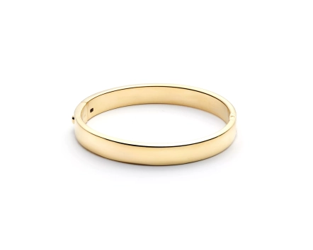 Bransoletka srebrna sztywna pozłacana