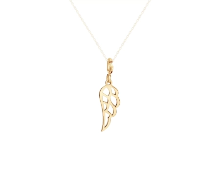 Zawieszka charms złota w kształcie skrzydełko