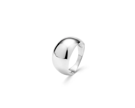 duży pierścionek srebrny kropla