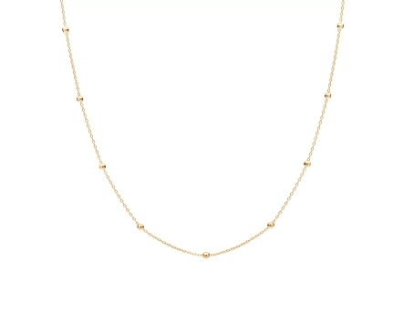 Naszyjnik srebrny pozłacany choker z kuleczkami