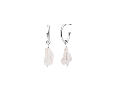 Kolczyki srebrne z perłą 