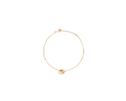 Bransoletka złota z przeplatającymi się kółkami ze złota 585