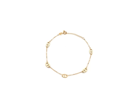 Bransoletka złota z owalnymi ogniwami
