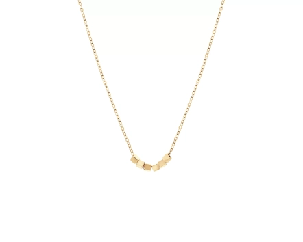 Naszyjnik złoty z drobnymi kostkami