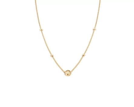 Naszyjnik złoty z kulką i mniejszymi kulkami ze złota 585
