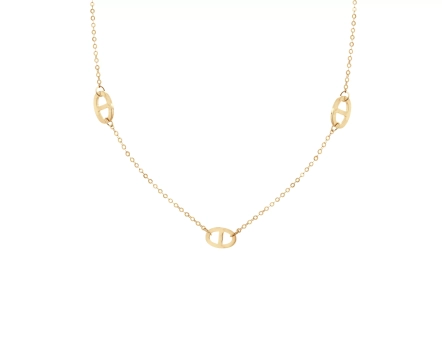 Naszyjnik złoty z owalnymi ogniwami