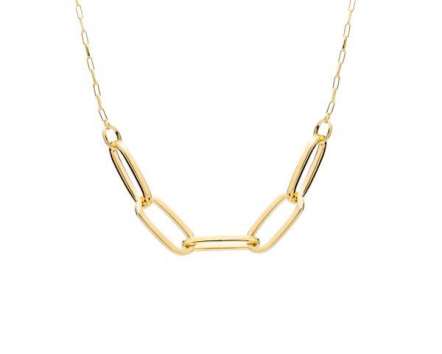 Naszyjnik pozłacany srebrny splot Ankier