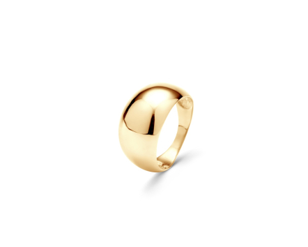 Pierścionek srebrny kropla pozłacany