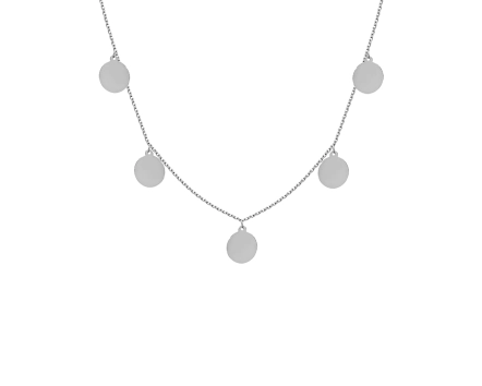 Naszyjnik srebrny choker z okrągłymi blaszkami
