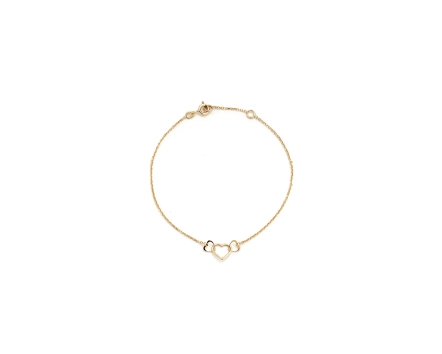 Bransoletka złota z serduszkami