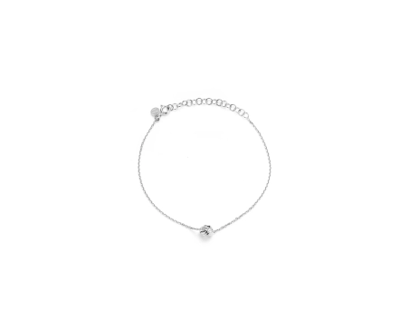 Bransoletka srebrna z zawieszką w formie węzła