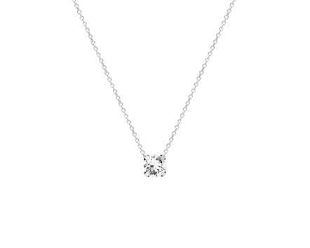 Naszyjnik srebrny z cyrkonią w klasycznej oprawie