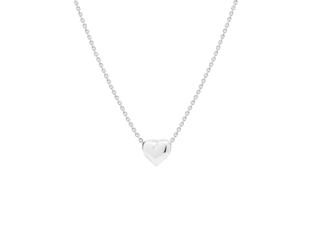 Naszyjnik srebrny z przestrzennym sercem
