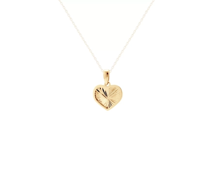 Zawieszka złota serce gładkie z połyskiem