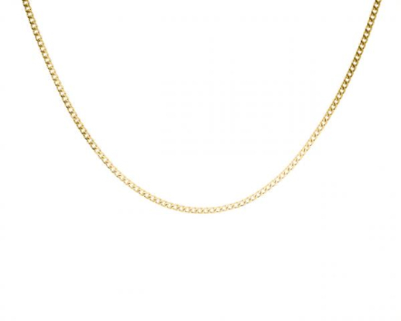 Klasyczny złoty łańcuszek na szyję pancerka
