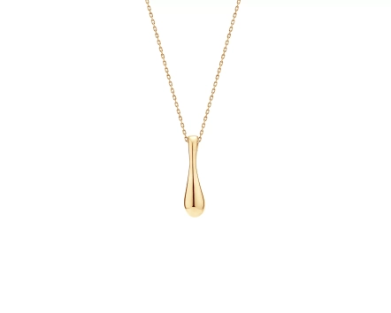 Naszyjnik srebrny pozłacany z kroplą