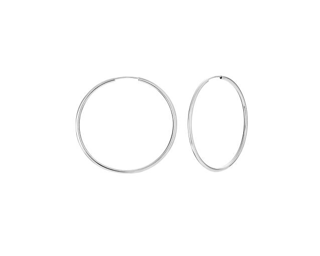 Kolczyki koła srebrne średnie z chowanym sztyftem