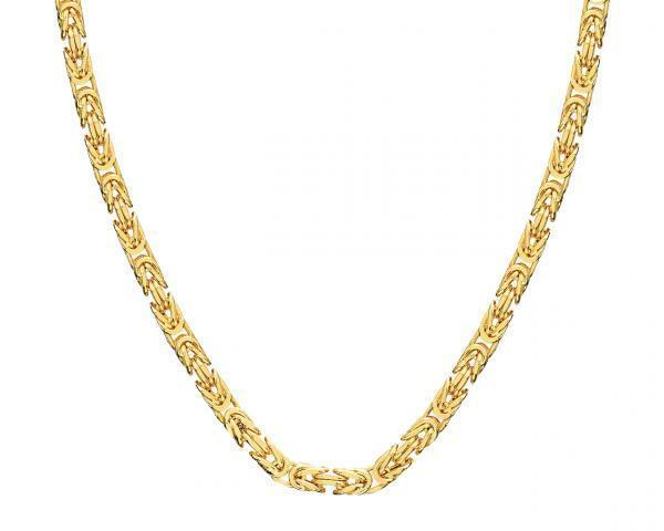 Złoty łańcuszek na szyję damski splot bizantyjski