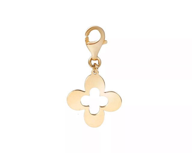 Zawieszka złota koniczynka charms