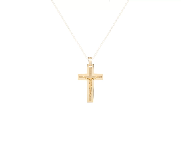 Zawieszka złota krzyżyk nowoczesny