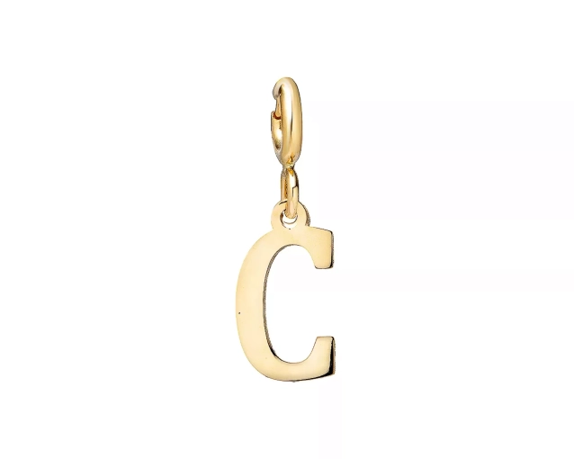 Zawieszka złota litera C - charms