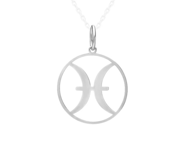 Zawieszka srebrna znak zodiaku Ryby