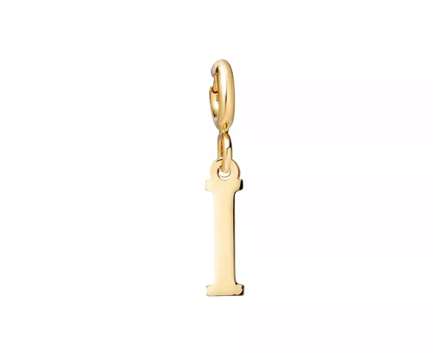 Zawieszka złota litera I - charms